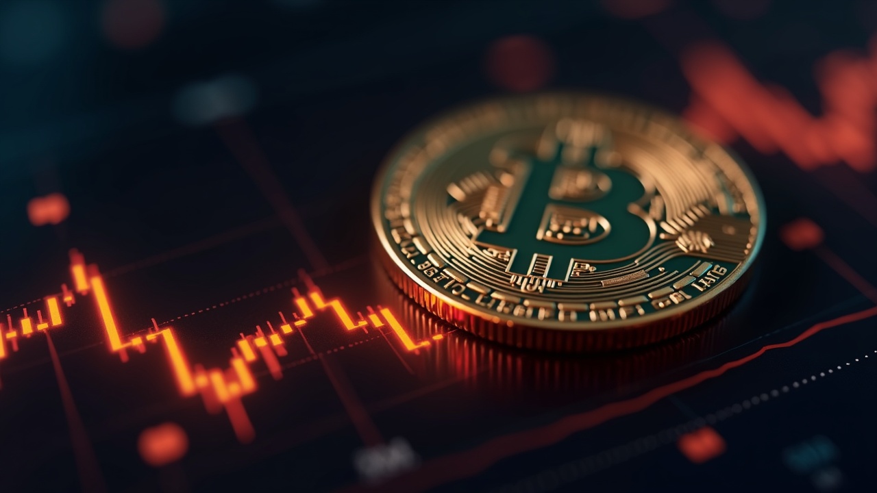 Bitcoin symbol over a chart of ETF inflows, indicating an institutional defensive shift.