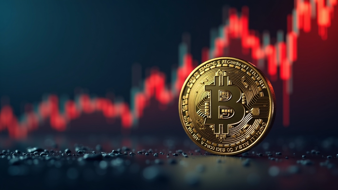 Bitcoin logo in the foreground with a global chart of rising yields, symbolizing the Japan shock