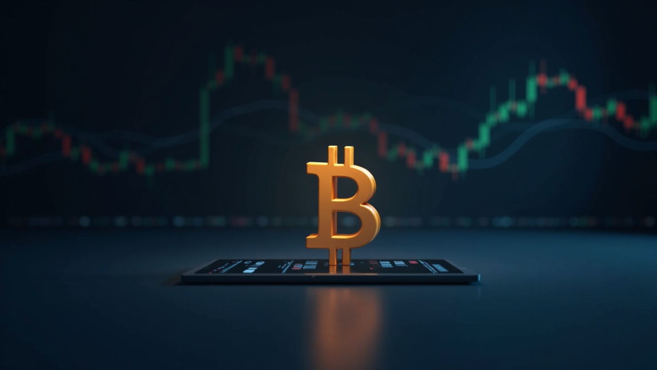 Photorealistic Bitcoin rises over a stable market screen with a transparent proof-of-reserves ledger.