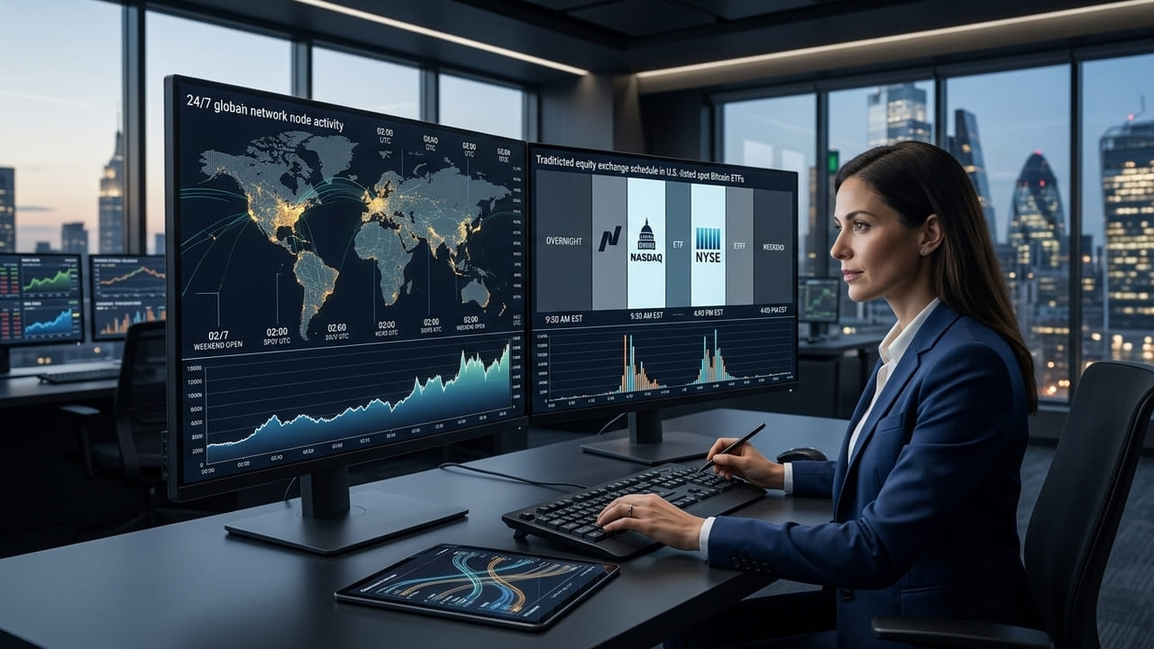 The Gap Between Bitcoin’s 24/7 Market and ETF Trading Hours Is Creating New Price Dynamics